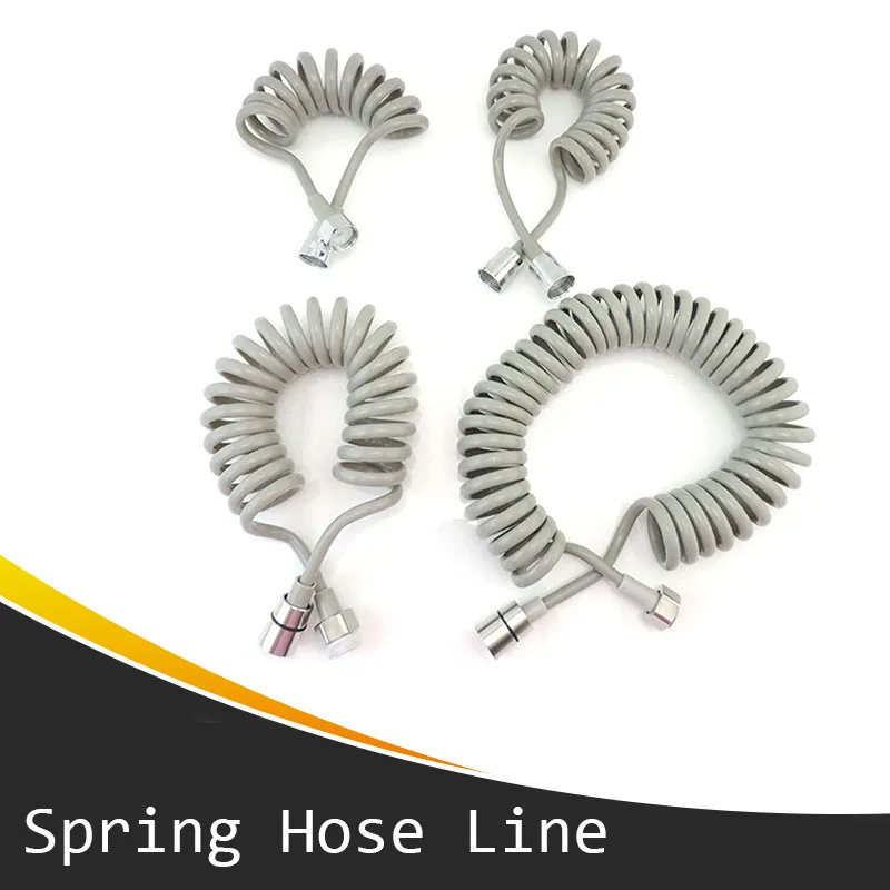 Flexible Spring Shower head Hose tube plastic Water Toilet Bidet Sprayer Telephone Line soft Hoses bathroom Accessories