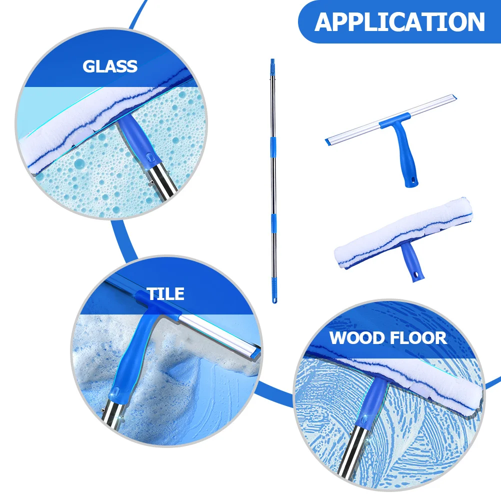 

1 Set Expandable Glass Squeegee Window Shower Door Cleaner Heavy Duty Water Remover For Bathroom Kitchen Tiles Windscreen Wiper