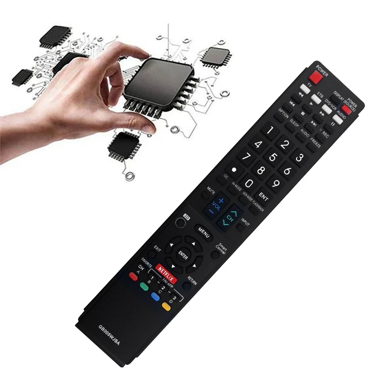 Télécommande en plastique noir pour Sharp réveiller OS TV, GB005WJSA, GB004WJSA, Revenus 935WJSA, Revenus 890WJSA, GBSpringWJSA, Télécommande, 1 Pc