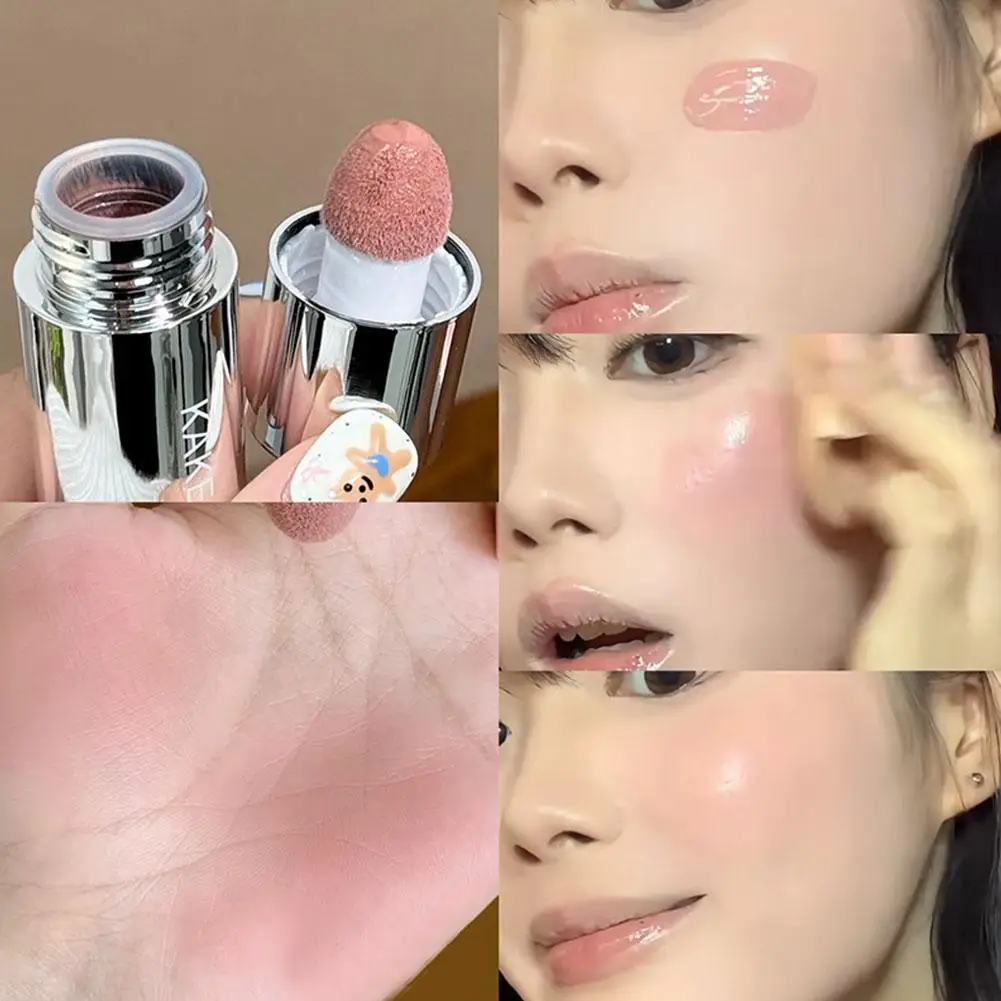 Flüssiges Rouge, Gesichtskontur, Highlight-Lidschattenstift, cremiges All-in-One-Make-up, wasserfestes Gesicht, seidige Textur, Rouge W0N3