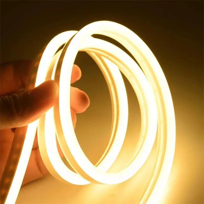 Tira de luces LED de neón de 12V, cinta flexible, resistente al agua, barra de tubo de silicona de 1cm, 1LED de corte, DIY, decoración de vacaciones