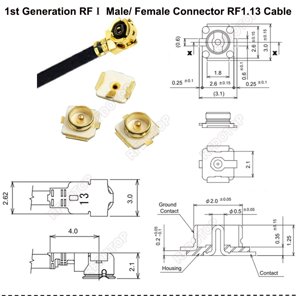 MCX Male Female to uFL/IPX1/MHF4 Female Connector 1st/4th Generation RG178/RF1.37/RF1.13 Cable Pigtail Wifi Antenna RFⅠ/Ⅳ Jumper