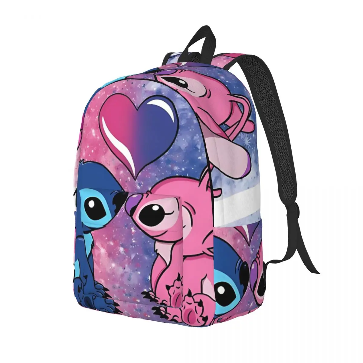 Stitch And Angel Rucksack für Kindergarten, Grundschule, Schüler, Büchertasche, Jungen, Mädchen, Kinder, Tagesrucksack, Geschenk