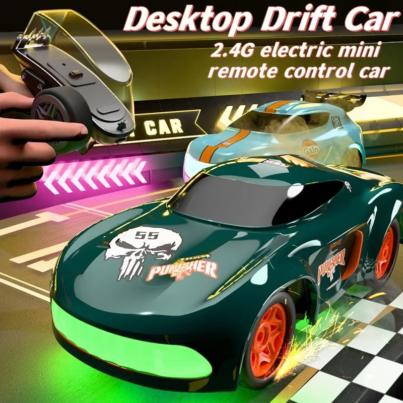 

Настольный гоночный дрифт-автомобиль 2,4G с полным приводом 1:64, мини-автомобиль с дистанционным управлением, электрический ручной дрейф-хвост, щелчок