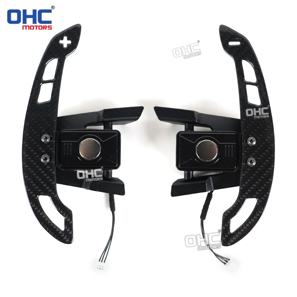 Steering Wheel Glossy Carbon Fiber Magnetic Paddle Shifter for Volkswagen Golf 7 Mk7 Gti R R-Line Scirocco 2014-2019