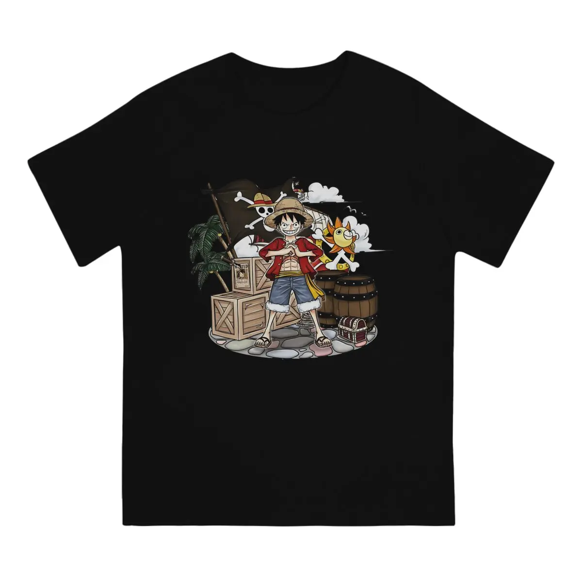 One-Pieces Anime Monkey T Shirt Vintage Gothic Men's Tshirt Polyester Men Tops