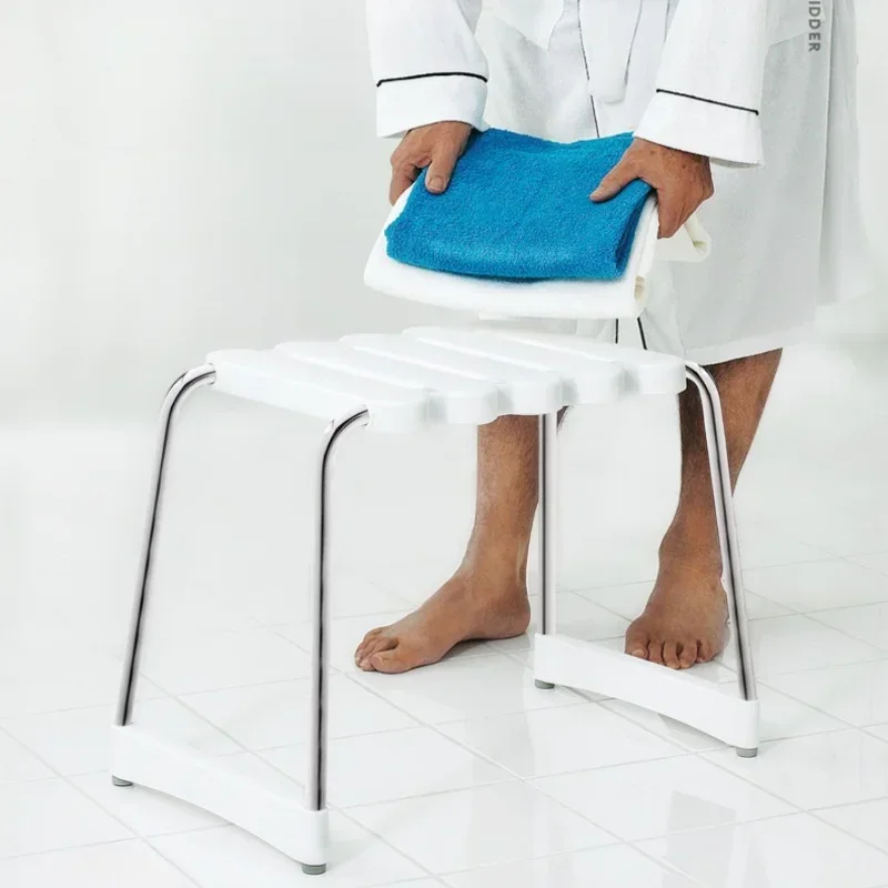 Bath Seat for Elderly and Pregnant - Aluminum Alloy Toilet Stool, Widened Design Shower Chair, Stable Anti-Skid Bathing Stool