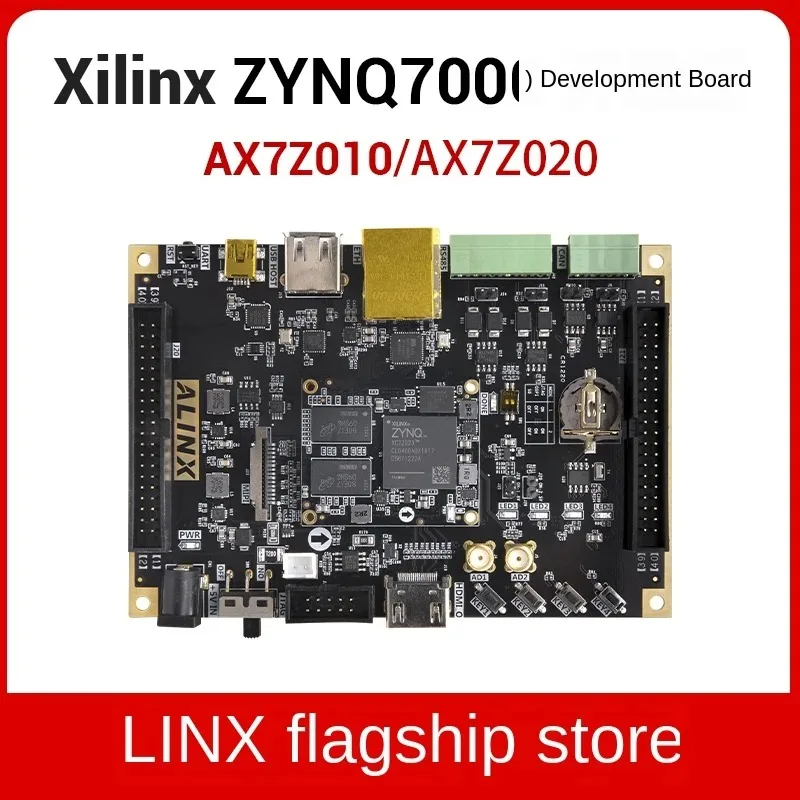 Placa de desarrollo FPGA negra y dorada Alinx Xinx Zynq 7000 7010 7020 Placa de desarrollo Placa central Ax7z010 Ax7z020