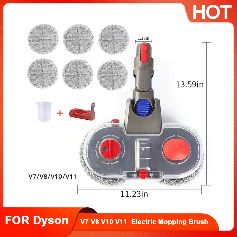 Electric Mopping Brush + Vacuum Cleaner Cleaning Cloth for Dyson V7 V8 V10 V11 Replaceable Parts