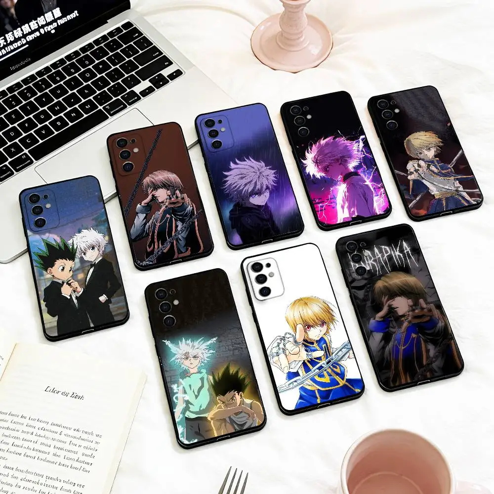 Funda para Teléfono Gon y Killua Hunter x Hunter para Samsung S 25,24,23,22,30,21,10,9,Ultra,Plus,Lite,FE,4,5G, Negra Suave