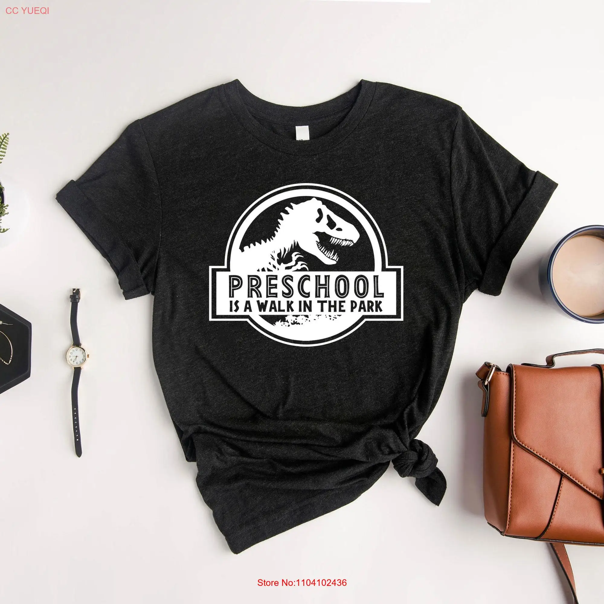 Preschool Is A Walk In The Park T Shirt Hello Teacher Squad Crew Tribe Back To School long or short sleeves