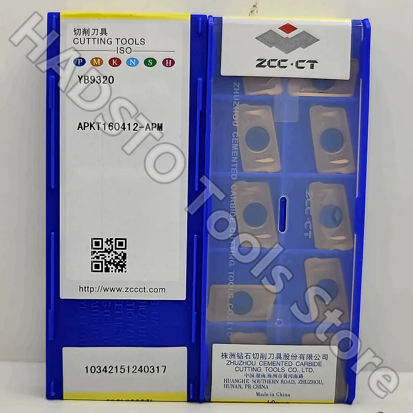 

APKT160412-APM YB9320 APKT160412 APKT YB9320 ZCC.CT CNC carbide inserts Milling inserts CNC blade For Stainless steel 10pcs/box