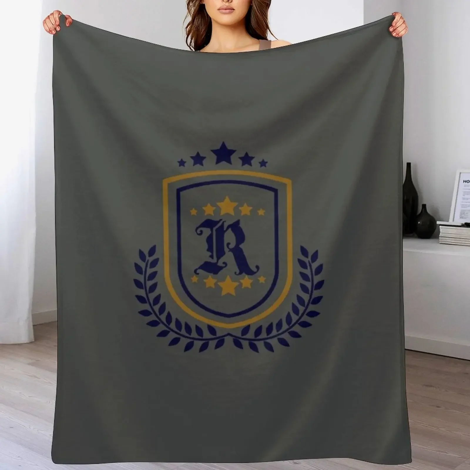 

Eagle Raven Star Emblem Throw Blanket funny gift wednesday blankets and throws Decoratives Blankets