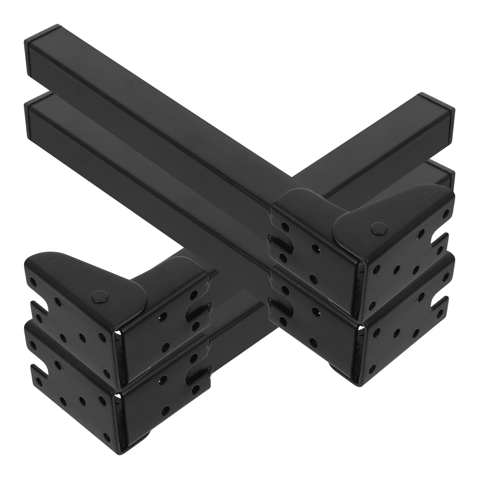 4 Pcs Folding Desk Metal Table Leg Foldable Legs for Computer Hardware Accessories Home Iron Office