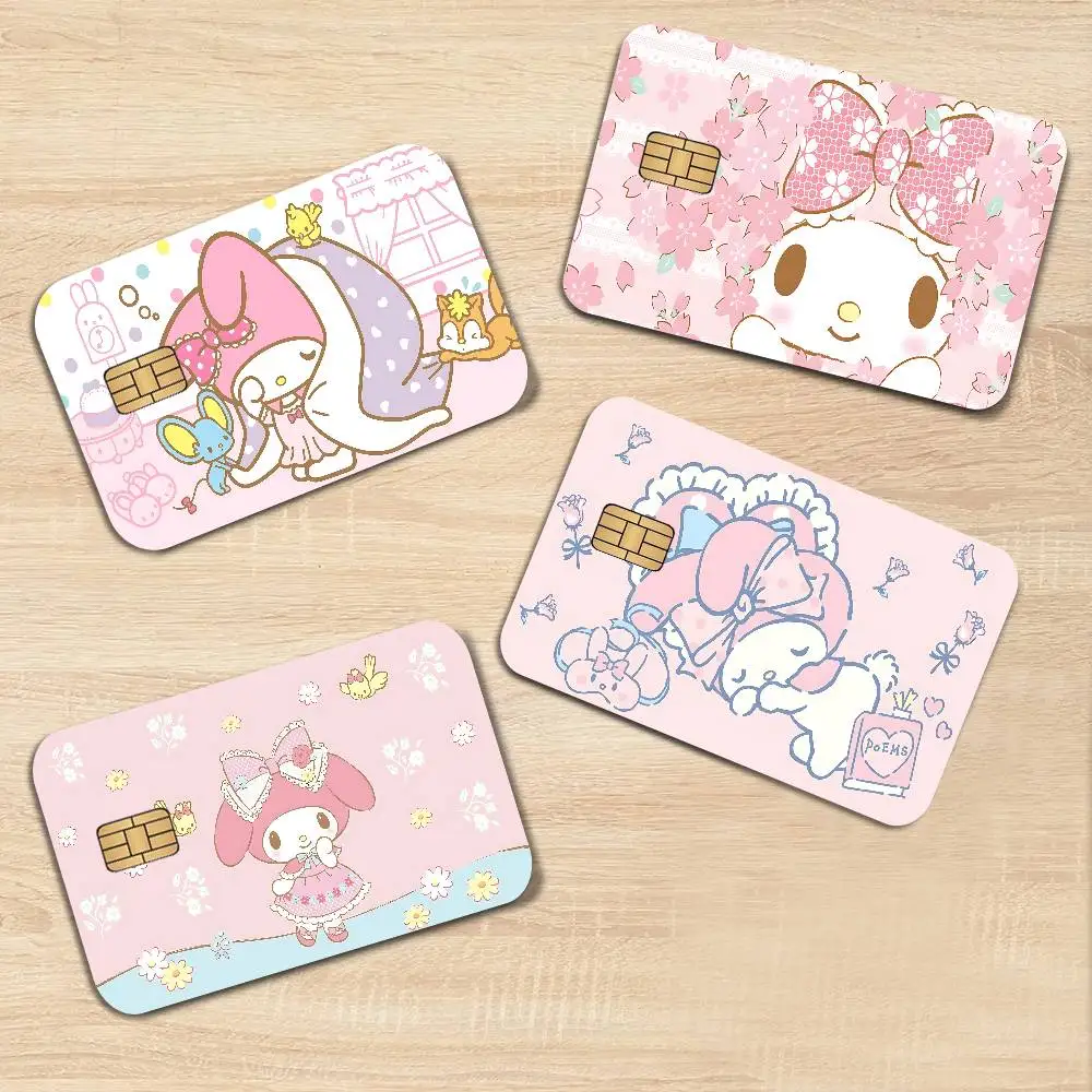 Cute M-Melodys CARTOON Credit Card Skin Stickers For VISA Bank Card Transportation Card Waterproof Sticker Anti-scratch Gift