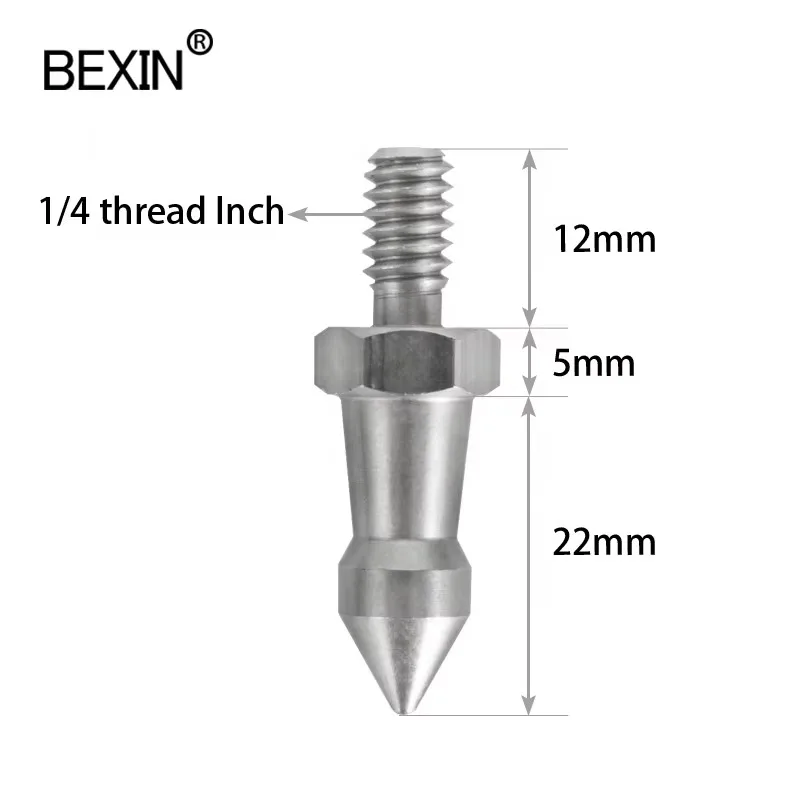 

BEXIN Professional Photography Outdoor Camera Accessories 1/4" Monopod Metal Nail Tripod Foot Screw