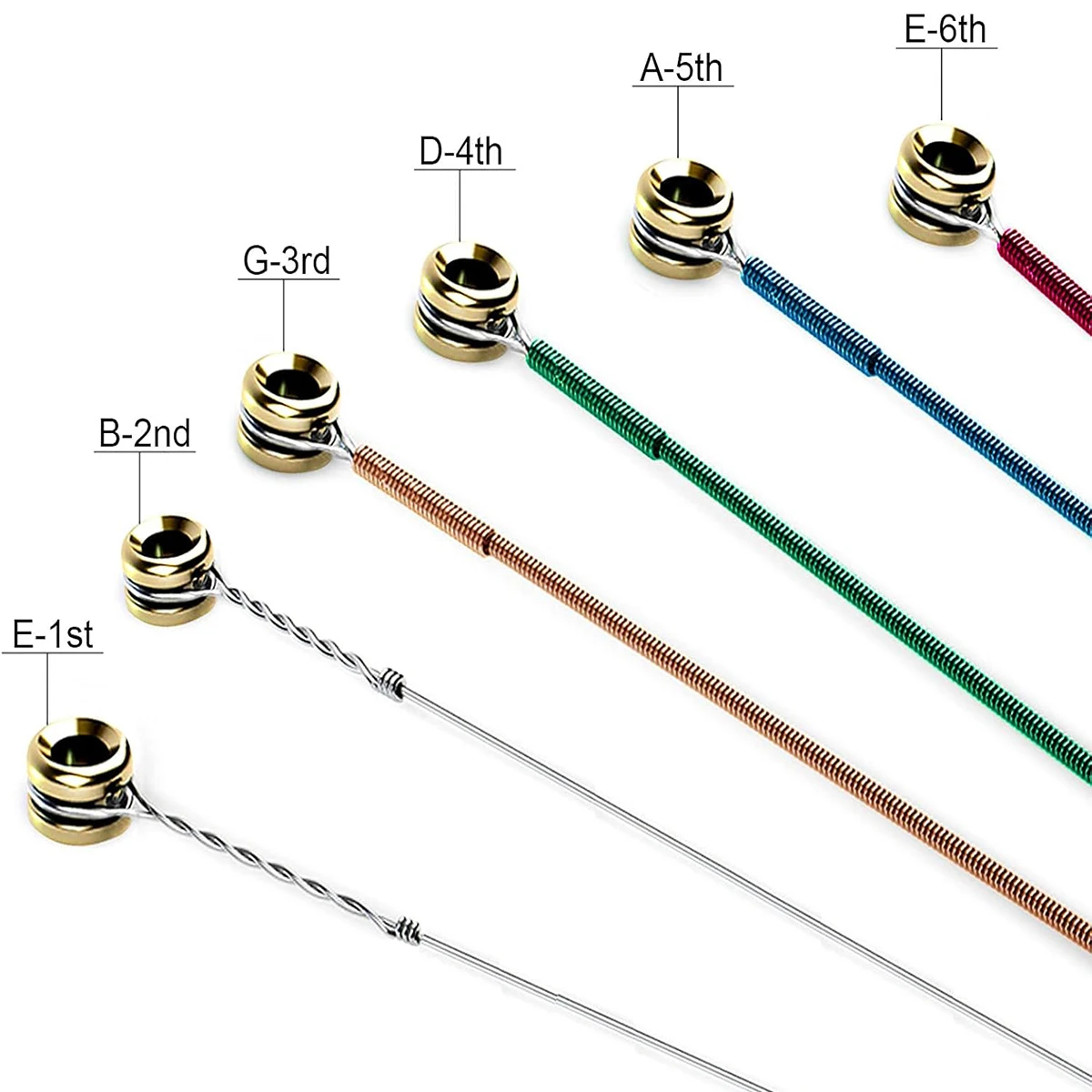 مجموعة ملحقات الجيتار الاحترافية 48 قطعة للمبتدئين-كابو، أوتار، اختيارات، اللفاف، دبابيس الجسر والسروج، مجموعة العناية بالجيتار الكل في واحد #6