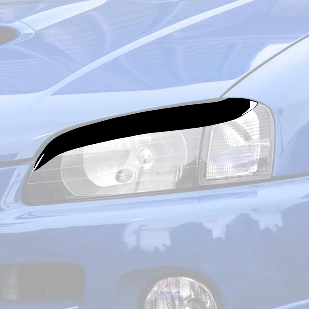 2pcs Headlight Eyelid Eyebrow Cover Trims For Toyota Starlet Glanza EP91 1996 1997 1998 1999 Headlight Eyelid Eyebrow Cover Trim view 5