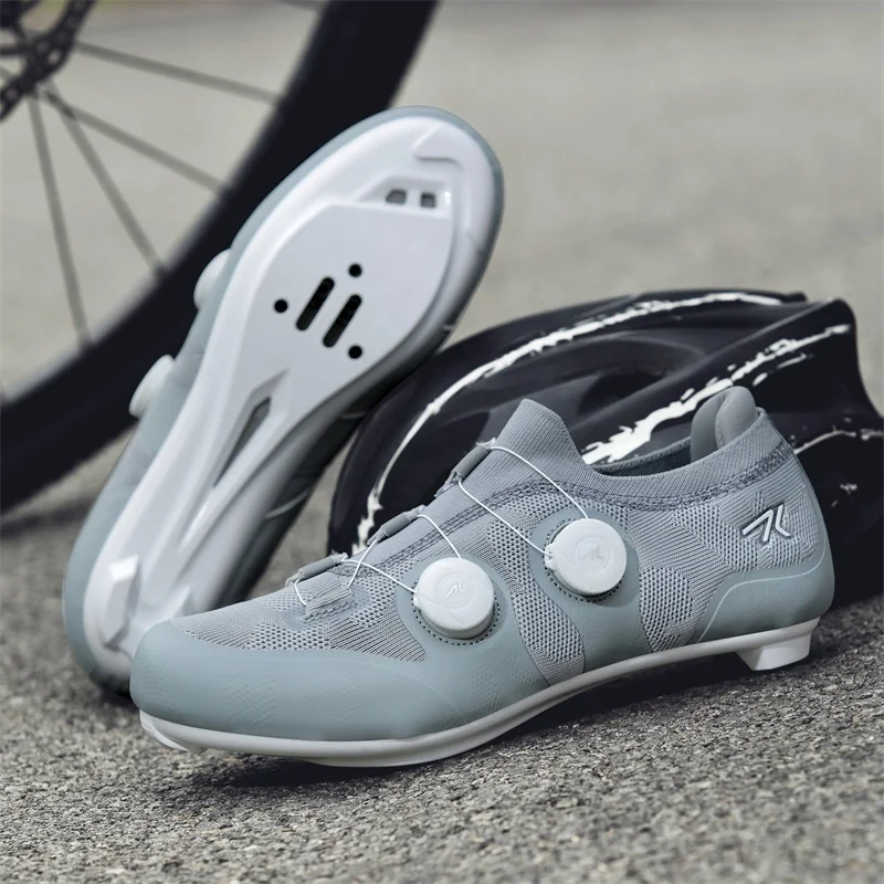 أحذية ركوب الدراجات على الطرق للرجال والنساء باللون الوردي قابلة للتنفس ذاتية القفل أحذية ركوب الدراجات على الطرق Spd أحذية رياضية للنساء قابلة للتعديل لسباق الدراجات النارية #4