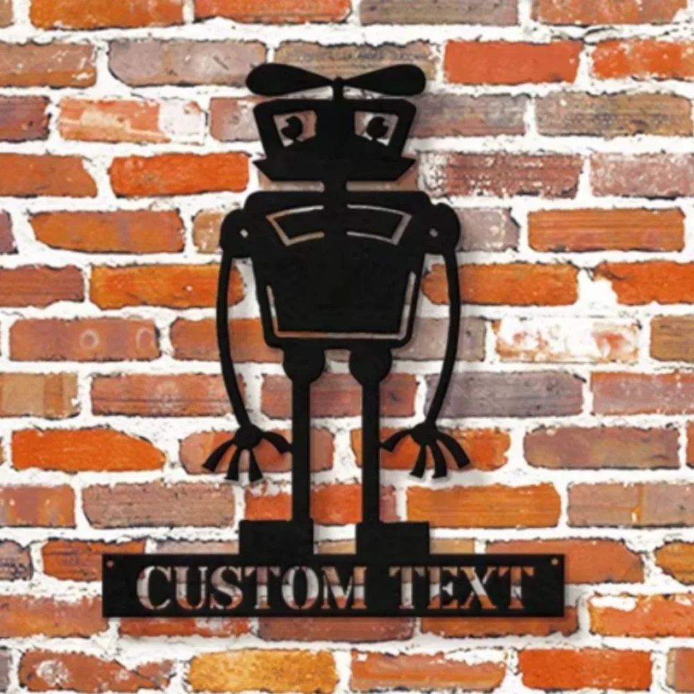 

Metal Robot Wall Art Personalizable and Classic Style for General Home Decor | Versatile Hanging, Custom Sign Wall Sculptures
