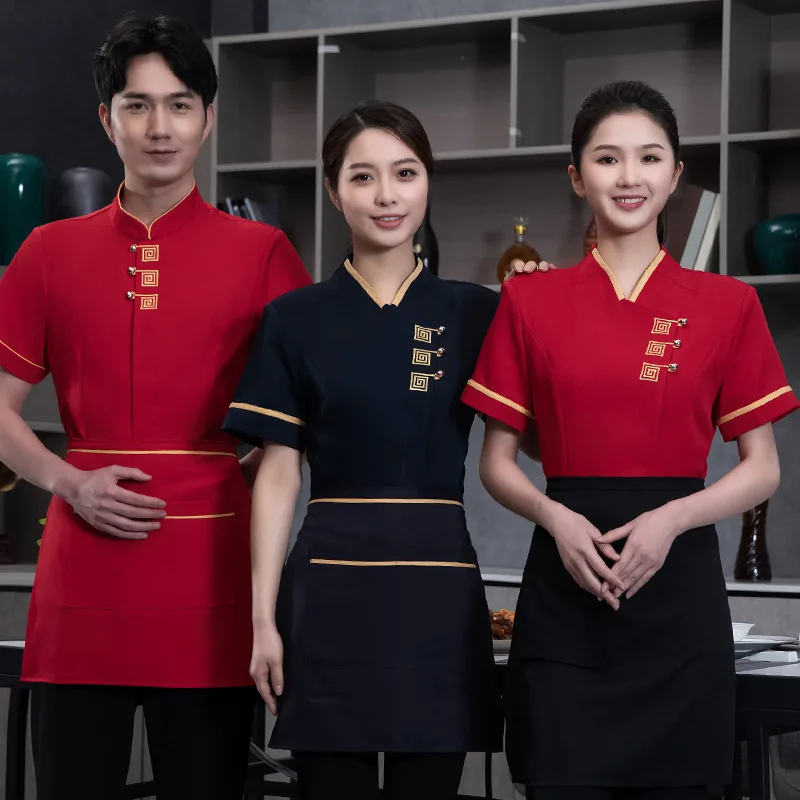 

Restaurant Waiter Workwear Women's Summer Clothing Chinese Style Hotel Catering Hot Pot Restaurant Restaurant Tea House Staff Sh