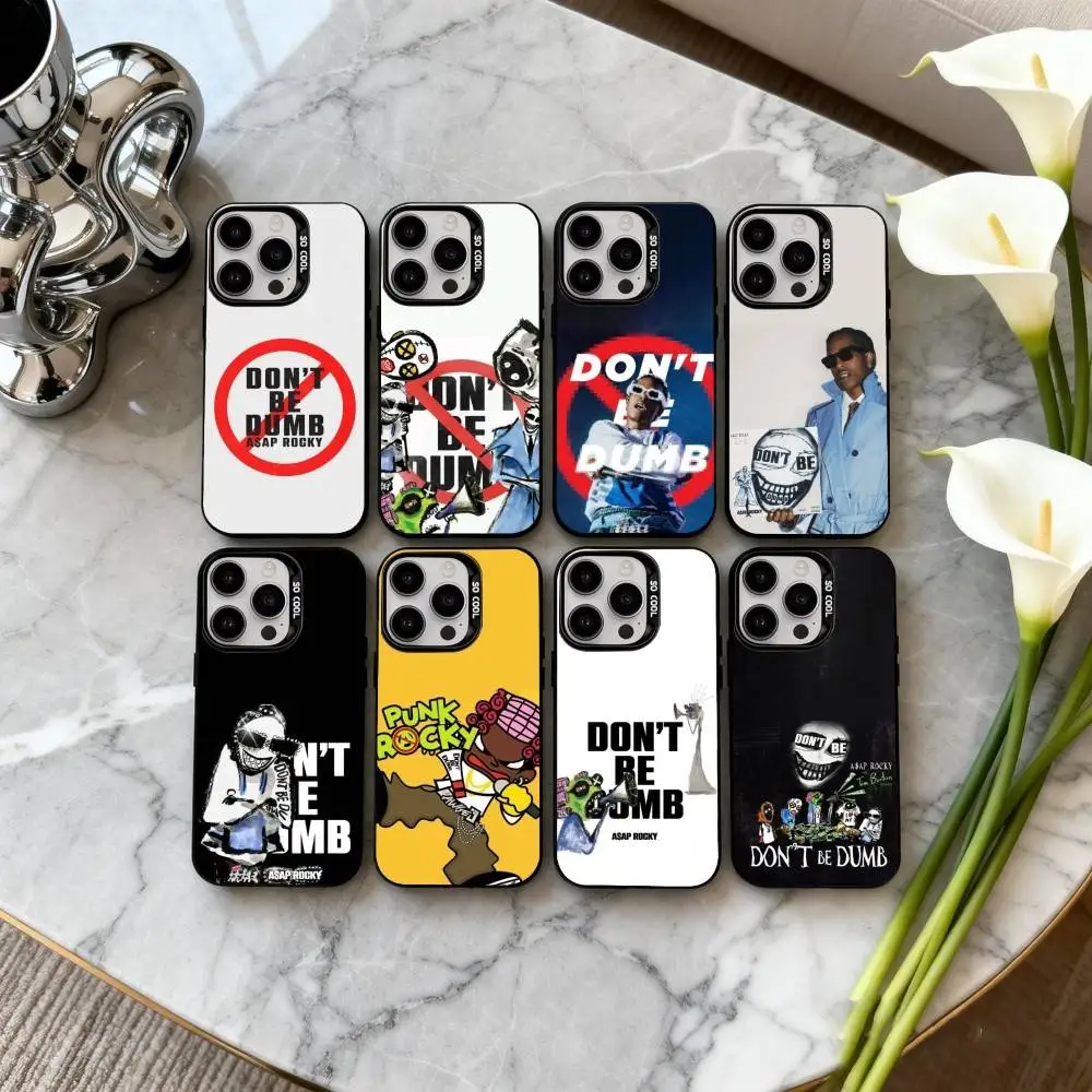 

A-ASAP R-Rocky Don't B-Be D-Dumb Phone Case For iPhone17,16,15,14,13,12,11 Plus,Pro Max Candy Silver Plated Inside Cover