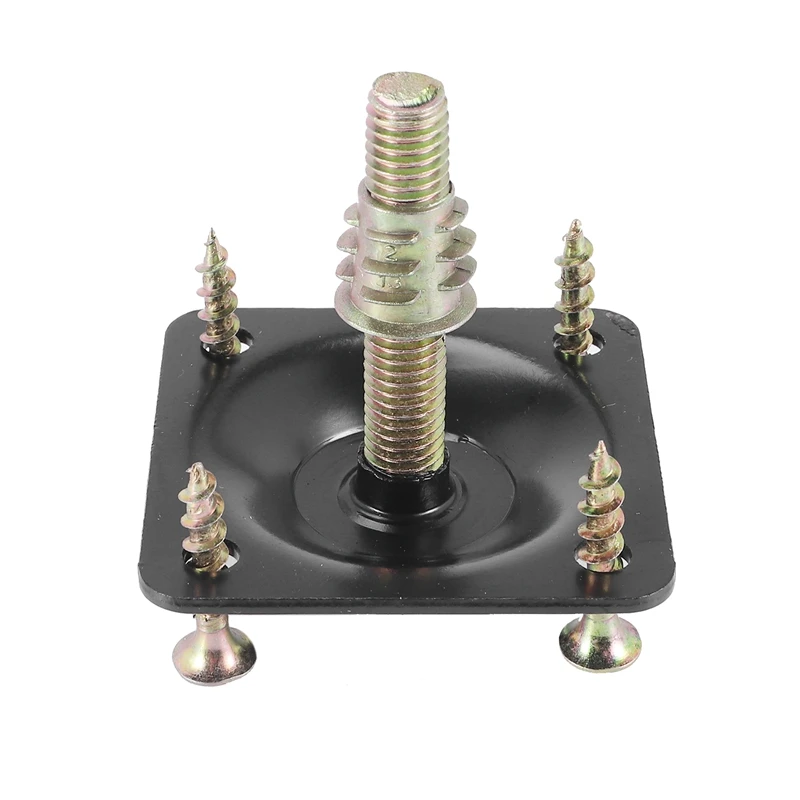 8Sets Flat Mounting Plates Furniture Leg Attachment Plates T-Plate For Sofa Legs With M8 Hanger Bolts