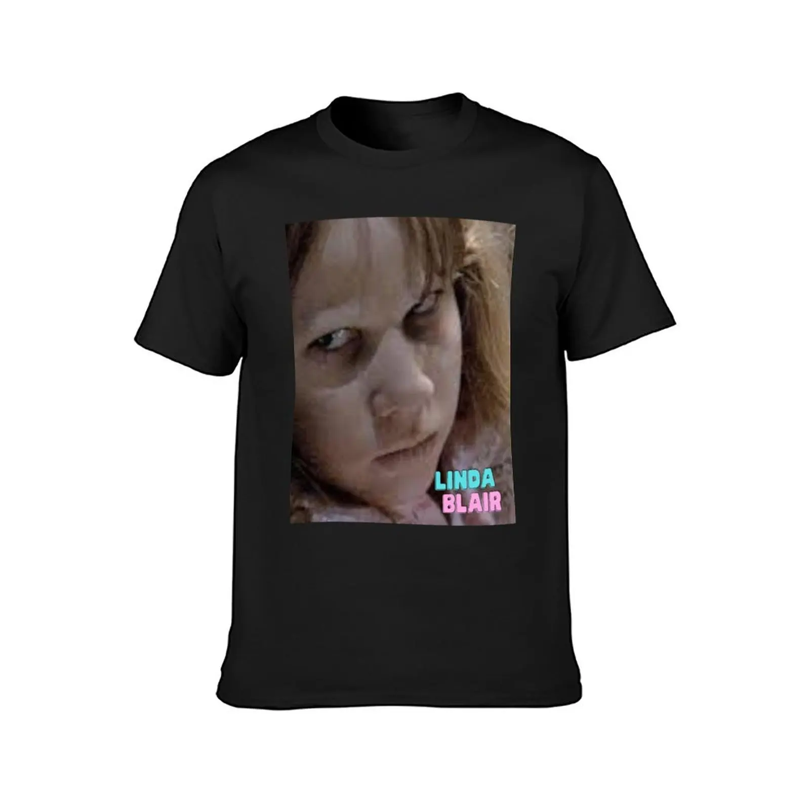 linda blair T-Shirt sports fans summer tops mens big and tall t shirts