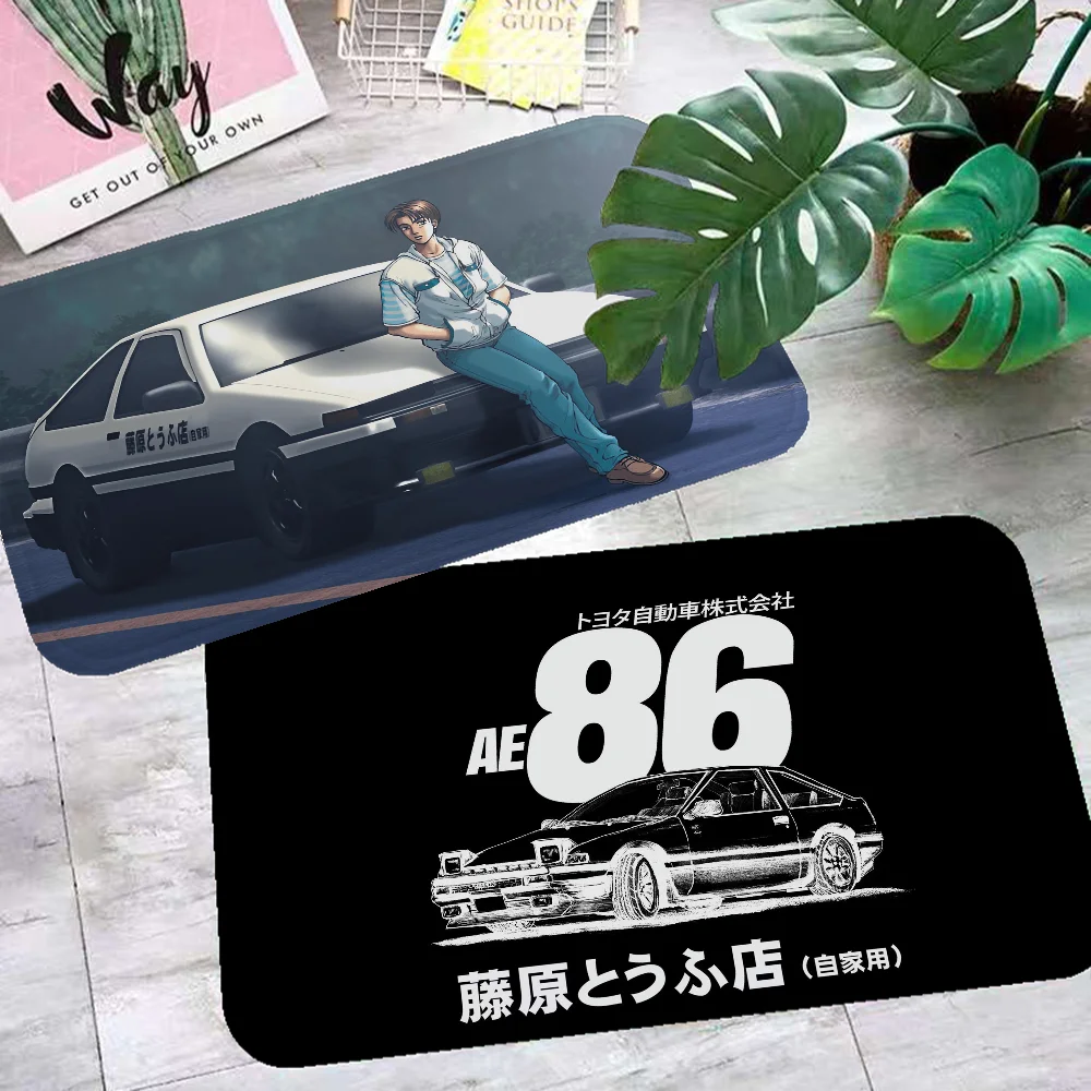 Initial D Bathroom Mat Kids Room Bedroom Decoration Balcony Anti-Slip Doormat Living Room Welcome Rug