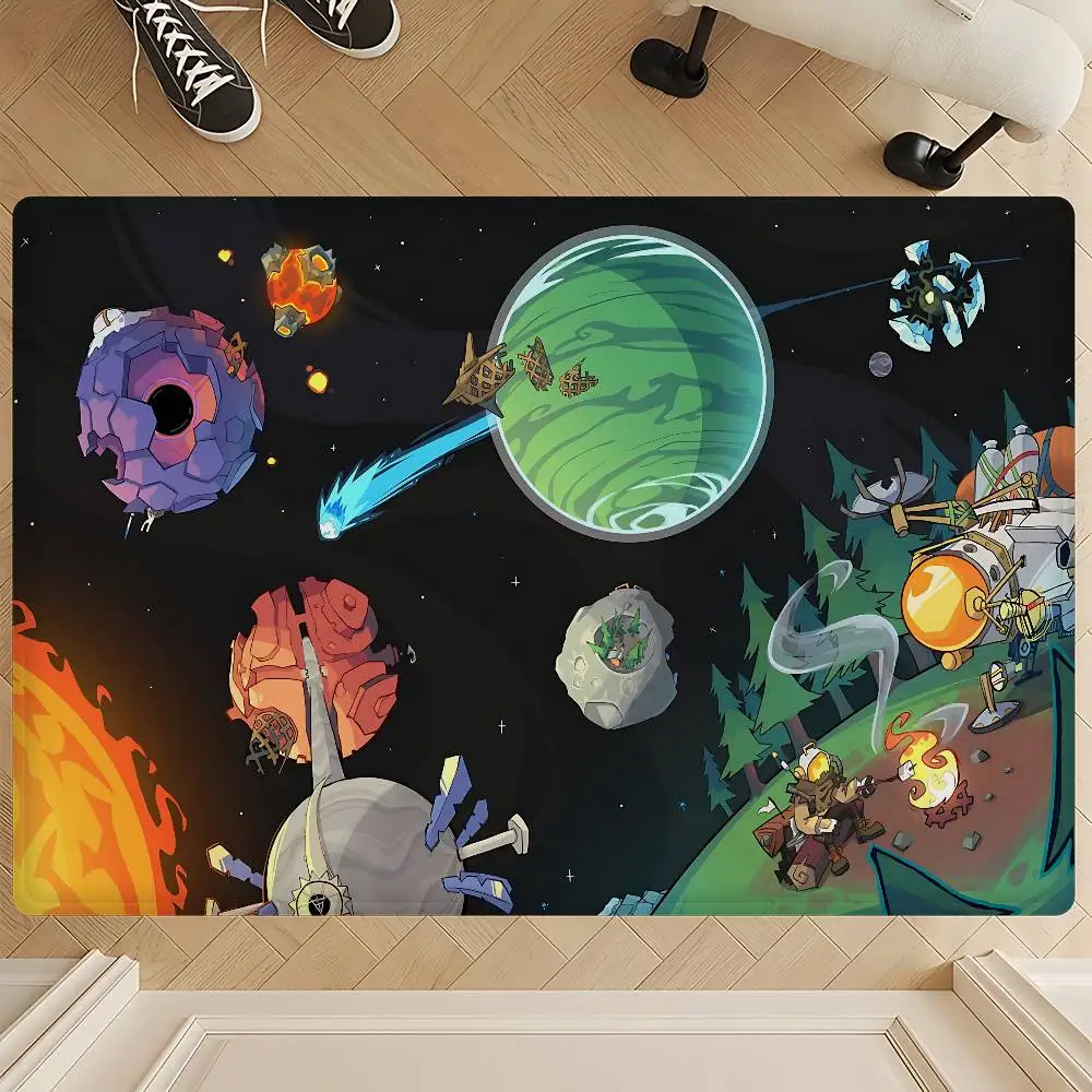 Anime Gamer Outer Wilds Door Mat Washable Non-Slip Living Room Sofa Chairs Area Mat Kitchen Doormat Area Rug