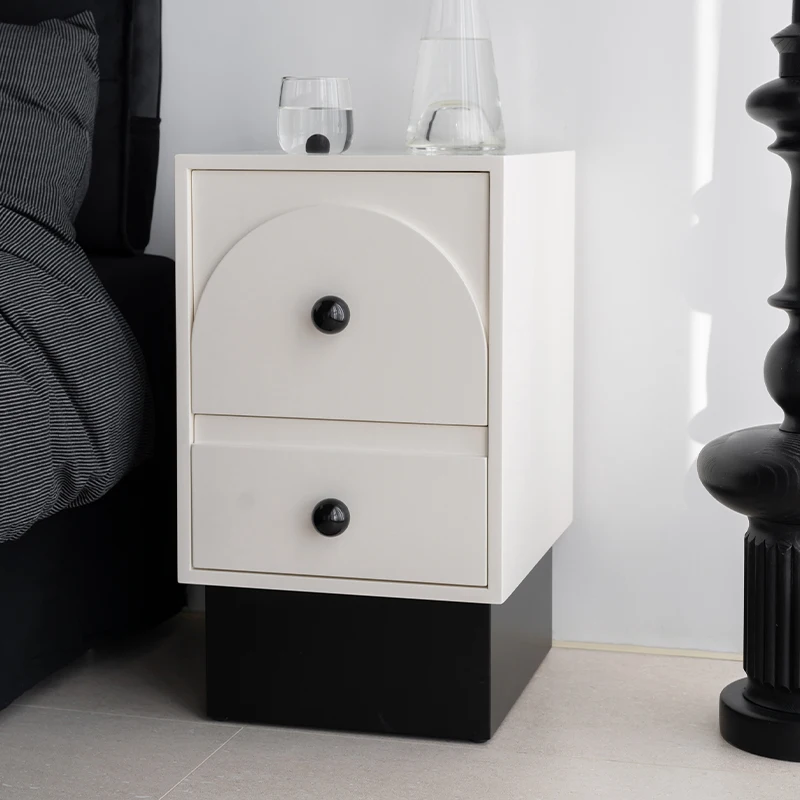 

Скандинавская минималистичная ультратонкая тумбочка — компактный шкаф для хранения вещей для небольших помещений, идеально подходит для спальни и гостиной