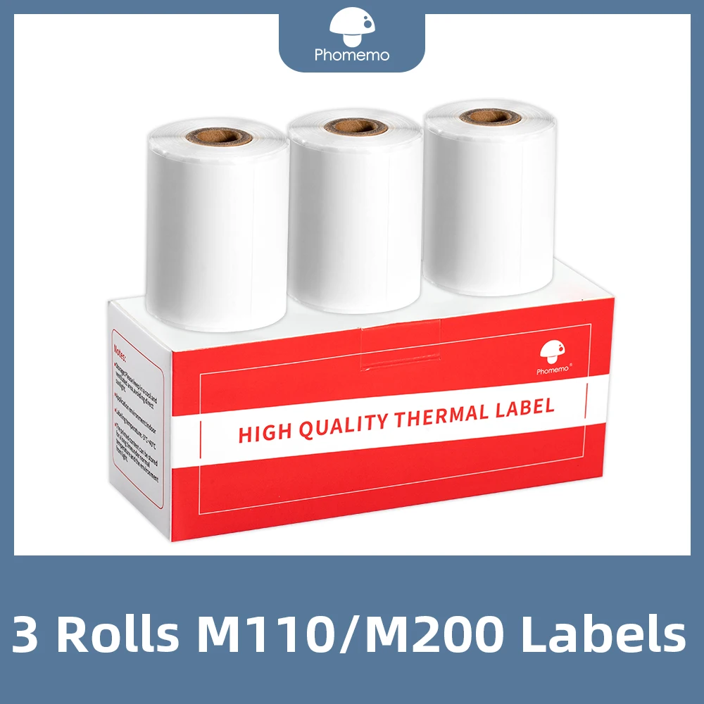 Phomemo M110/M200/M220 Platz Thermische Papier Multi-Zweck Selbst-Adhesive Label für Barcode Label, DIY Logo Design, Jar Label