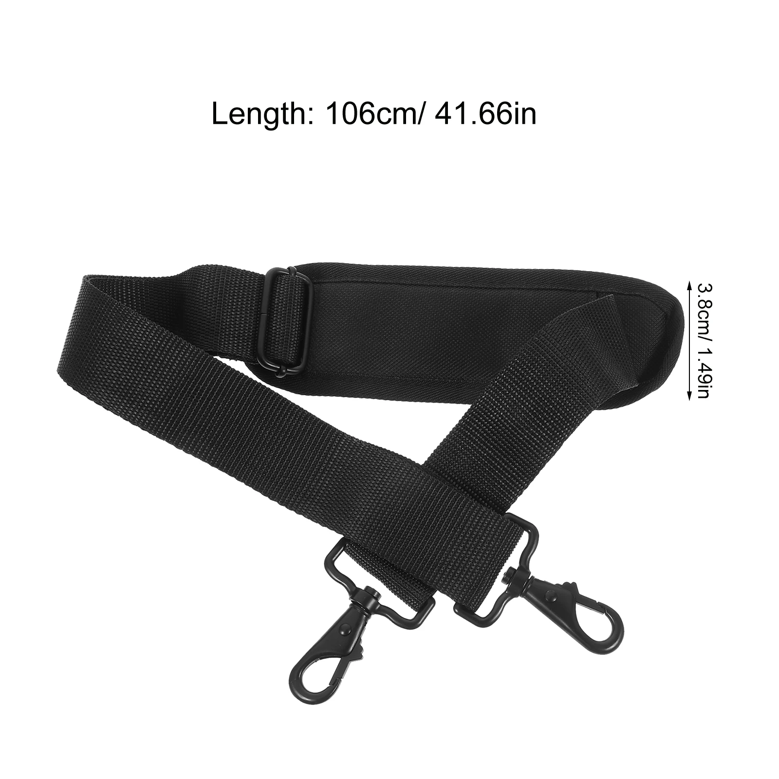 

2 pcs Black Polyester Cotton Instrument Bag Straps Adjustable Replacement for Guitar Bass Case Creative Bag Accessories Belts