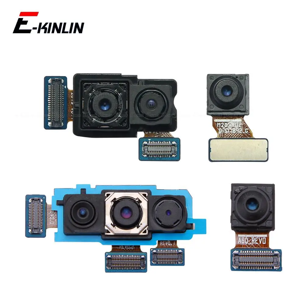 Back Rear Main Camera For Samsung Galaxy M10 M20 M30 M40 Facing Front Selfie Camera Flex Cable Repair Parts