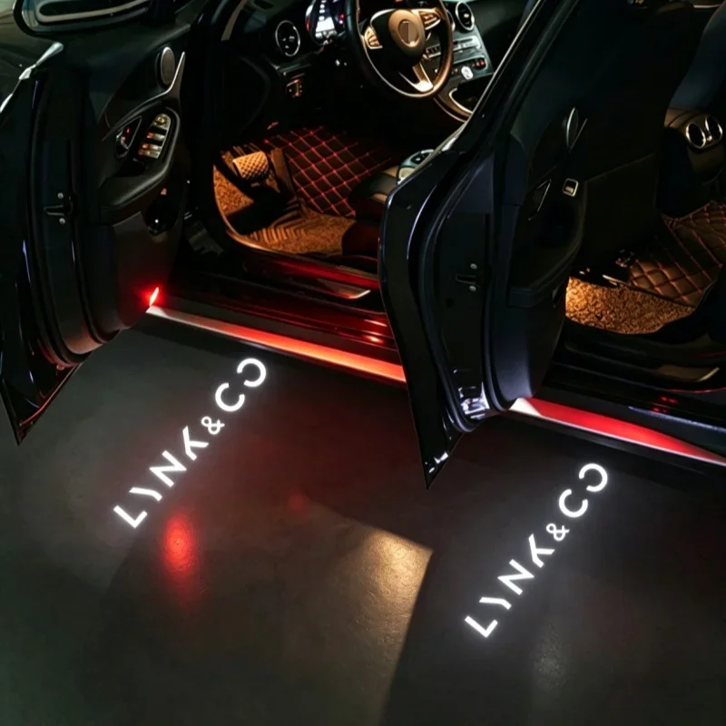 HD LED Car Door Logo Projector Light Welcome Ghost Shadow Lamp 2Pcs For Lynk & Co 01 02 03 05 09