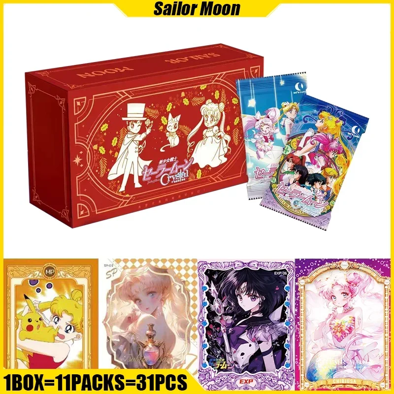 MOONCARD VOL.2 Sailor Moon Cards Anime Collection Cards Mistery Box Gry planszowe Halloween Zabawki Prezenty urodzinowe dla chłopców i dziewczynek