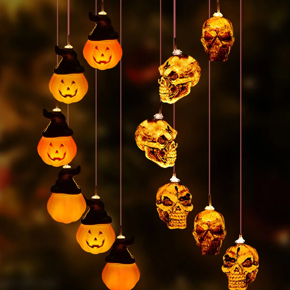 

Halloween Pumpkin Head Solar Wind Bell Lamp Decorative Outdoor Garden Lighting Windchime Pendant Yard Decor Solar Wind Bell Lamp