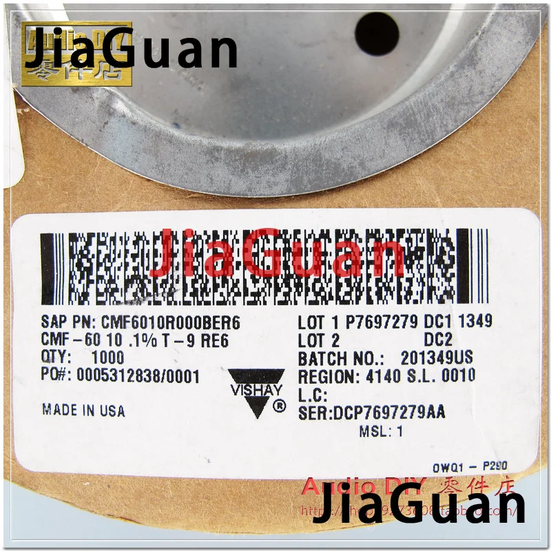 20PCS VISHAY DALE CMF60 0.5W 10R 0.1% T9 Axial Resistance RN60E 25ppm military regulations metal resistor CMF-60 1/2w 10 ohm