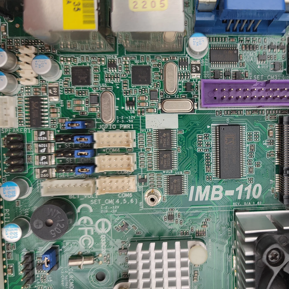 Industrial Control Motherboard Dual Network Port With CPU IMB-110