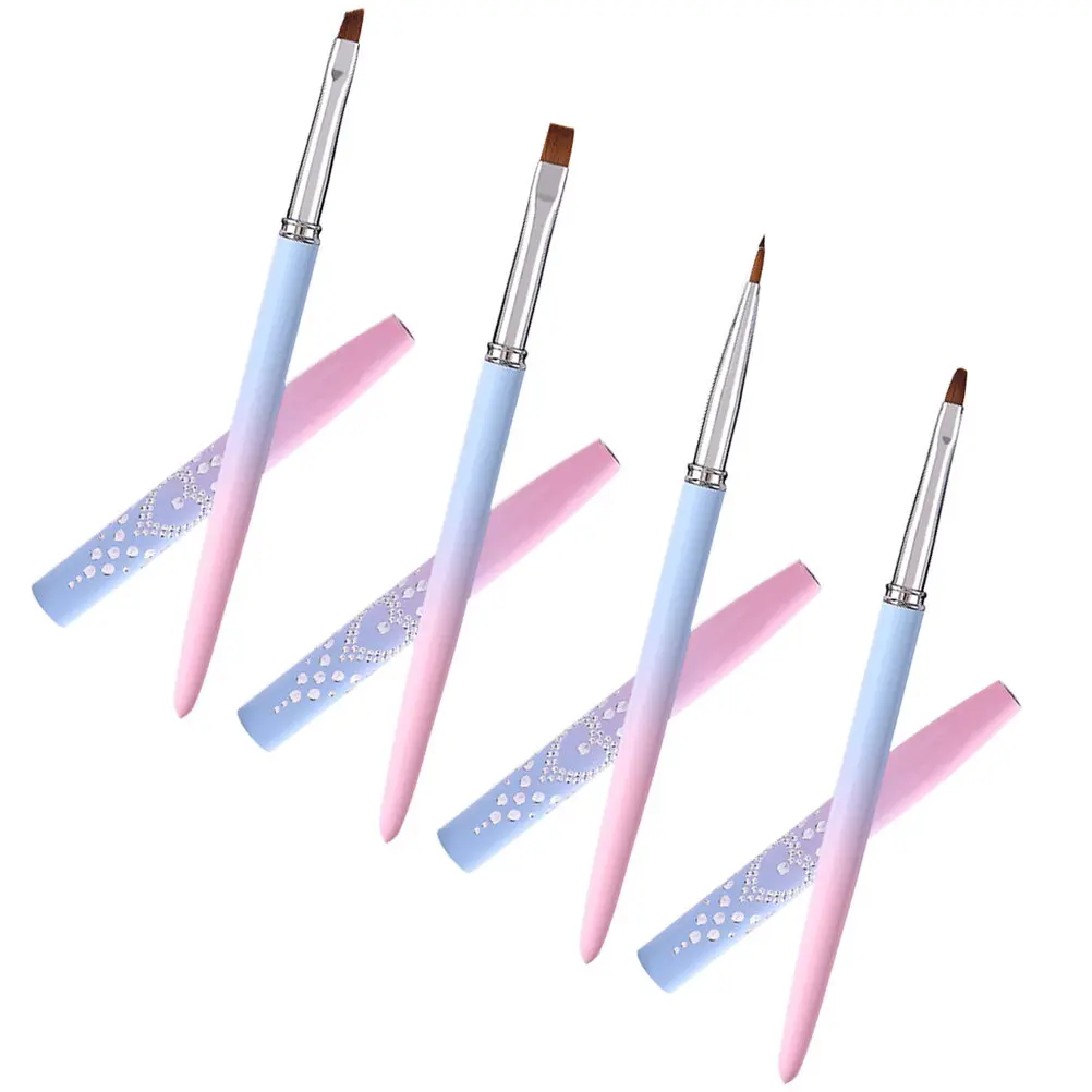 

4Pcs Premium Nail Art Painting Pens Set Professional DIY Manicure Brush Kit for Gel Polish Nail Design Home Salon Use