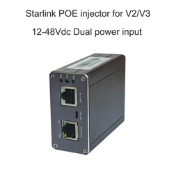 デュアル入力を備えたスターリンクpoeインジェクター,v2,v3,2.5gbe,最大150w,出力12-48vdc