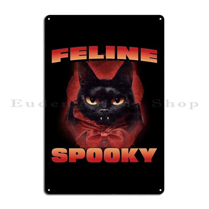 Feline Spooky Metal Signs Pub Designer Rusty Home Sign Tin Sign Poster