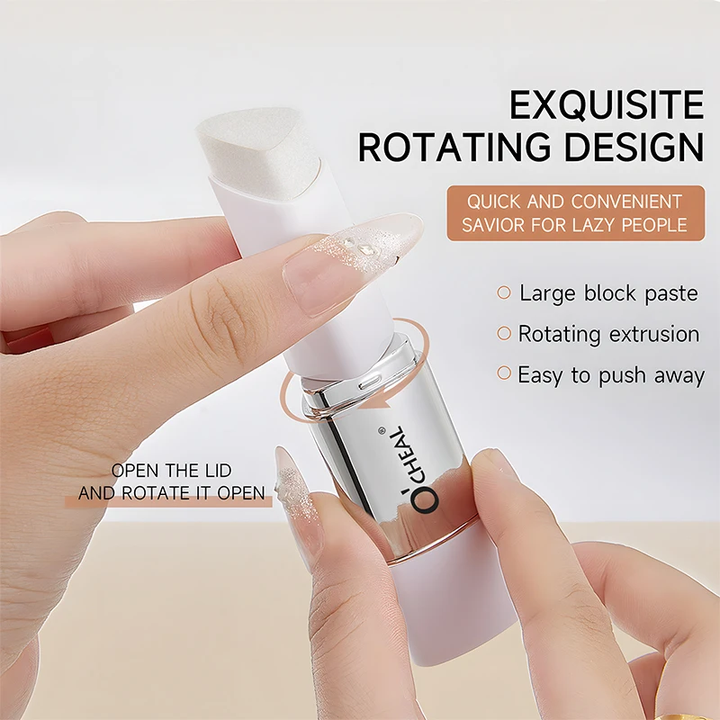 O'CHEAL 温度変化ファンデーションスティック 顔のシミ・毛穴をカバーする両頭式フェイスマットメイクアップファンデーションクリーム