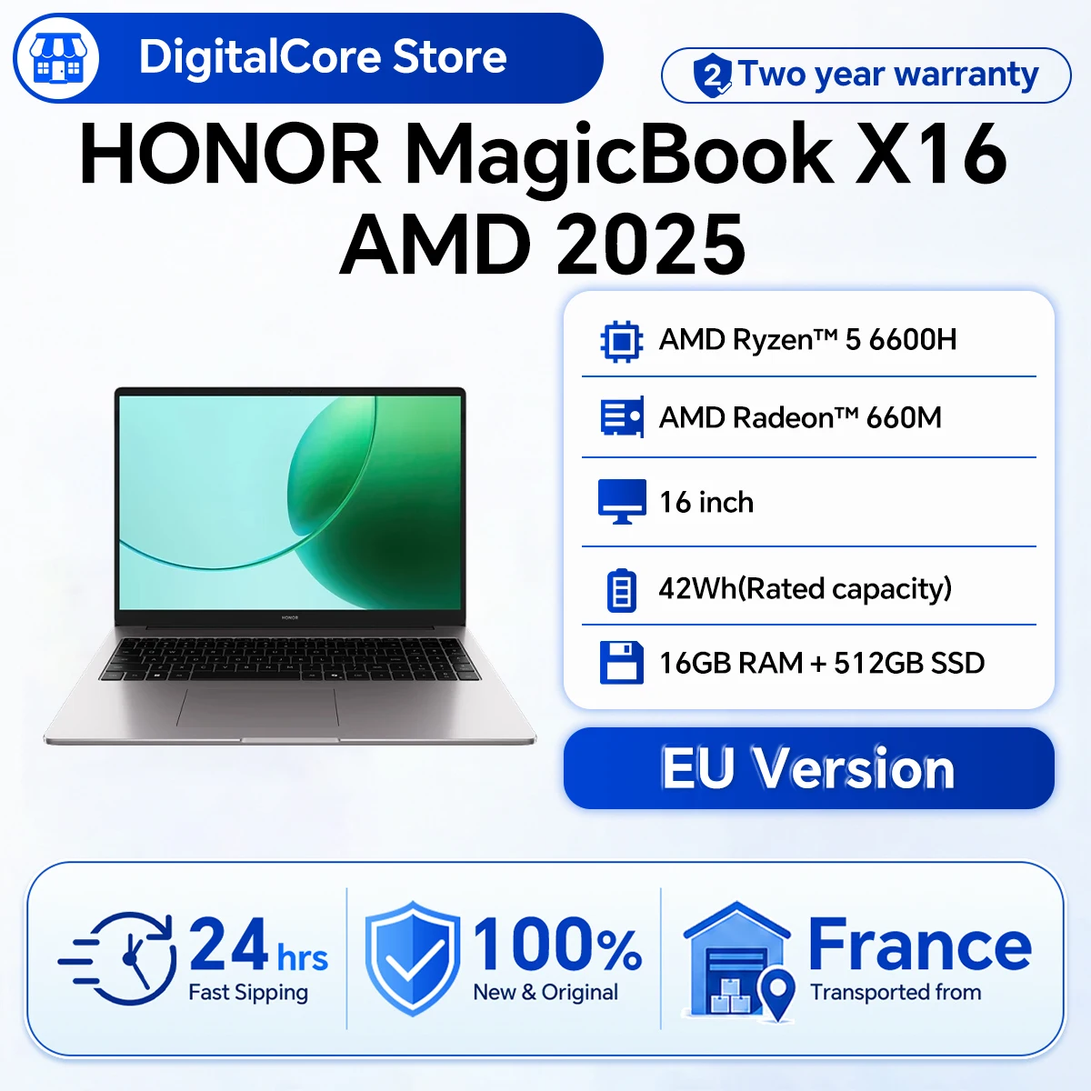 Portátil HONOR MagicBook X16 Ryzen 5