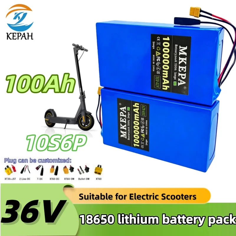 36V 100Ah Li-ion Battery｜Built-in BMS Protection 10S6P for Electric Scooter