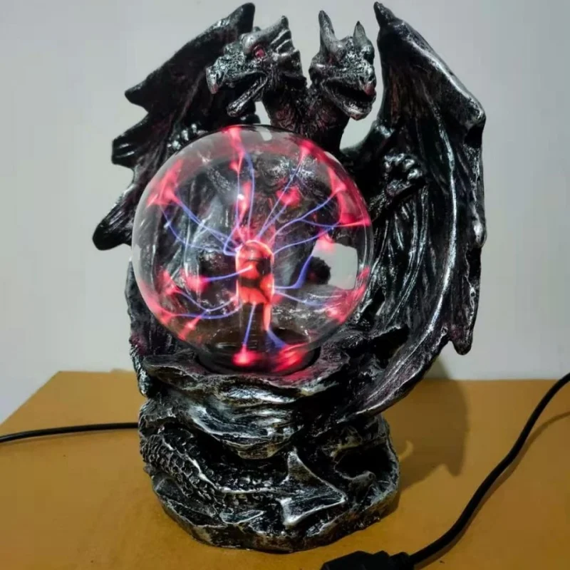 

LED Magic Electrostatic Ion Plasma Ball Evil Dragon Lightning Bolt Cool Gaming Room Decoration Nightlight Gothic Fesitival Gift