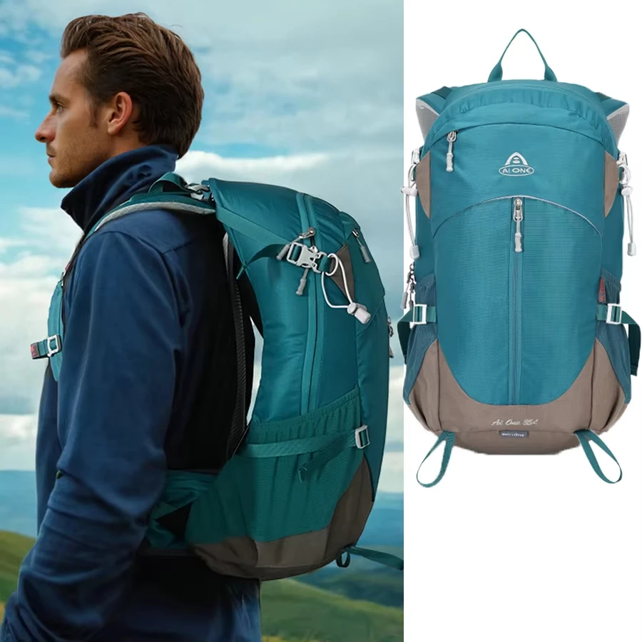 30L Lightweight Hiking Backpack with Rain Cover, Outdoor Sport Travel Bag Daypack for Camping Climbing Skiing Cycling Men Women