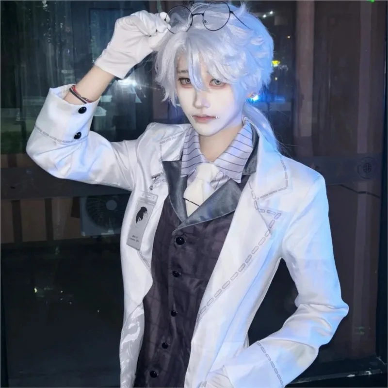 

Эзоп Карл Косплей Костюм Аниме Игра Identity V Бальзамировщик Пятая Юбилей Лимит Парик Белая Стоимость Униформа Мужчина Женщина Костюм Партии