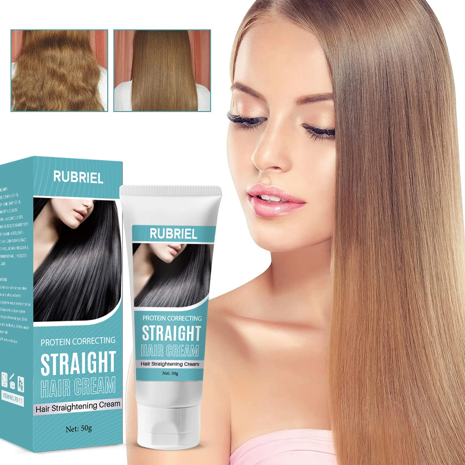 

Keratin Hair Straightening Cream Fast Smoothing Protein Nourishing Collagen Straightener for Curly Repair Damage Hair