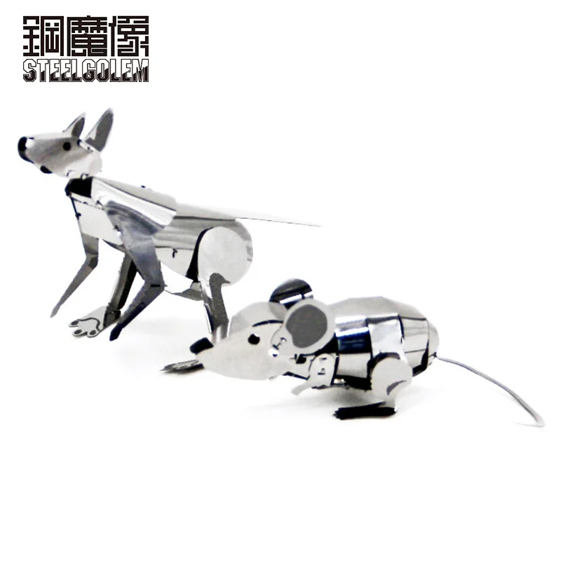 PMA 3D Metal Puzzles Mouse Animal Model Laser Cut Manual Jigsaw Adults Kids Educational Assemble Jigsaw Toy For  Adult